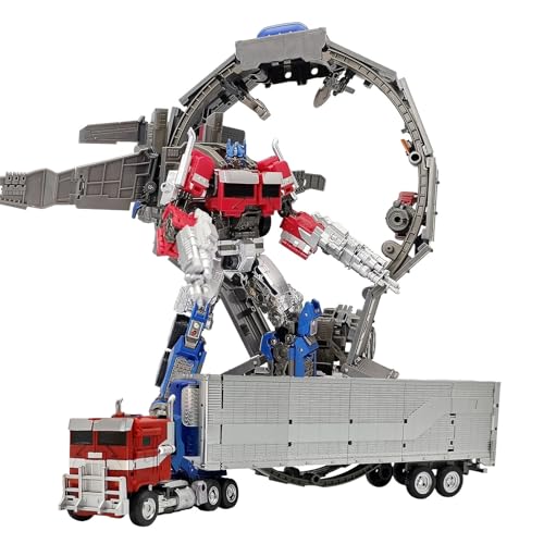 JIGFLY Transformer Optimus Toy Prime Actionfigur TW-1030, deformiertes LKW-Modell, Robotermodell kann die Kutsche tragen, KO-Version(Optimus Toy Prime with Carriage) von JIGFLY