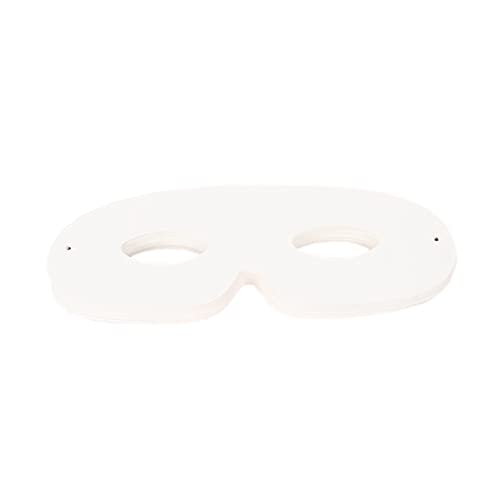 JIHUOO 40 Stück gestanzte Papiermasken, blanko, Bastelmasken, weiß, Halloween-Masken, Maskerade, Augenmasken, Party-Kostüm, halbe Gesichtsmasken, Partyzubehör von JIHUOO