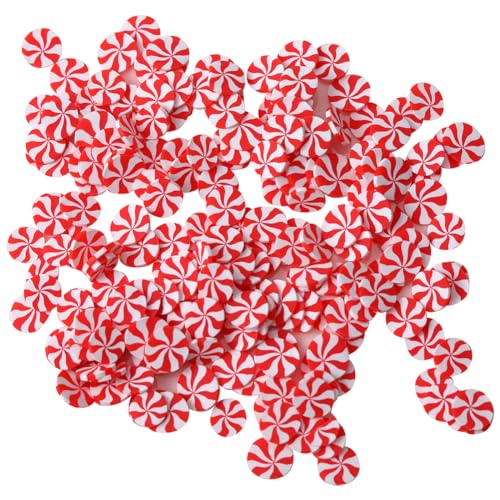 JIHUOO Polymer-Ton, Pfefferminzbonbons, künstliche Pfefferminzbonbons, künstliche Weihnachtsbonbons, Streusel, Weihnachts-Süßigkeiten, Polymer-Ton, Scheiben, Nagelschleim, Charms, Rot und Weiß, 100 g JIHUOO Polymer-Ton, Pfefferminzbonbons, künstliche Pfefferminzbonbons, künstliche Weihnachtsbonbons, Streusel, Weihnachts-Süßigkeiten, Polymer-Ton, Scheiben, Nagelschleim, Charms, Rot und Weiß, 100 g von JIHUOO