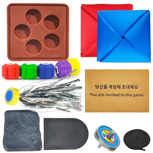 JIIENO Gonggi Koreanisches Spiel,Traditionelles Koreanisches Spielzeug für Kinder und Erwachsene,5 Verschiedene Spiele, Ideal für Hand-Auge-Koordination und Spaß, Reisen (Gonggi Set) von JIIENO