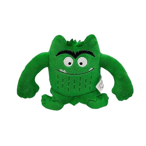 JIIENO Niedliches Monster Plüsch 15cm, Mein emotionales kleines Monster Cartoon Puppe Die Farbe Rot/Blau Monster weiches Plüschtier für Weihnachten Geburtstag Geschenke (Grün) von JIIENO