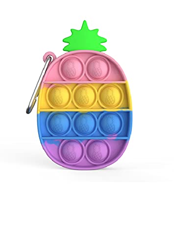 Pop It - Bubble Fidget Toy - Jeu antistress relaxant pour adultes et enfants (Forme: Ananas, Couleur: Rainbow) von Eastronic