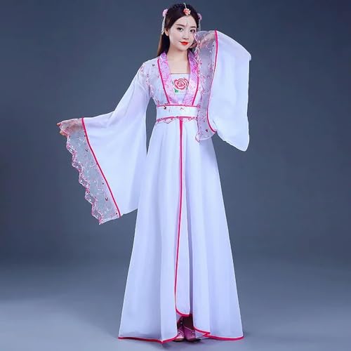 JIMINISO Antikes chinesisches Kostüm, Fee, Cosplay, Damenkleid, Stickerei, Blumenmuster, Anzug, Festival-Outfit von JIMINISO