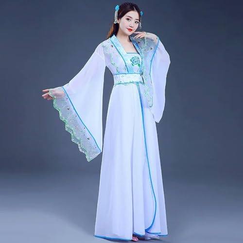 JIMINISO Antikes chinesisches Kostüm, Fee, Cosplay, Damenkleid, Stickerei, Blumenmuster, Anzug, Festival-Outfit von JIMINISO