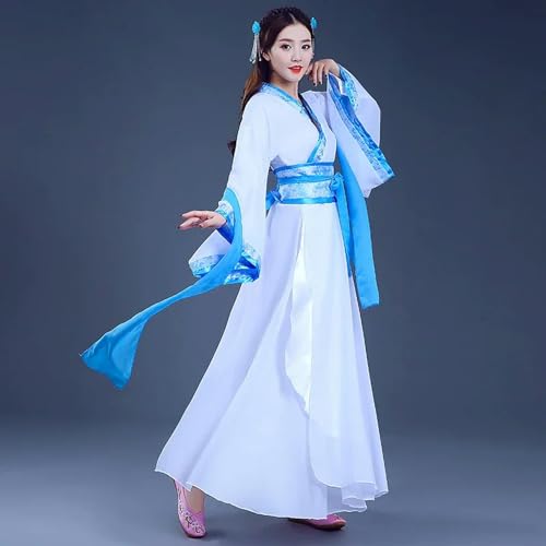 JIMINISO Antikes chinesisches Kostüm, Fee, Cosplay, Damenkleid, Stickerei, Blumenmuster, Anzug, Festival-Outfit von JIMINISO