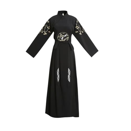 JIMINISO Kleid für Herren, Antik-schwarze Stickerei, Han-Dynastie, Schwertkämpfer, Cosplay, Kostüm, Karneval, Partykleid von JIMINISO