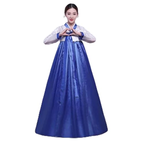 JIMINISO Traditioneller Palast-Hanbok-Kostüm, 12 Farben, Übergröße, Prinzessinnenkleid, Satinkleid, Bühne, antikes Kostüm von JIMINISO