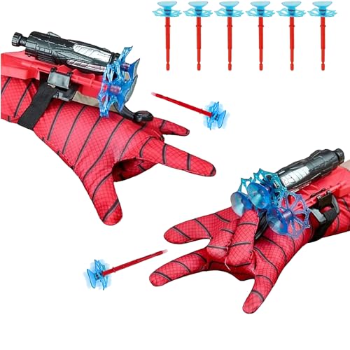 JINCHENG 2 Sets Spider Launcher Handschuhe,Kids Spider Hero Handschuhe, Hero Launcher Handgelenk-Spielzeug-Set,Launcher-Handschuhe，Cosplay Handschuh Lustiges Lernspielzeug für Kinder. von JINCHENG