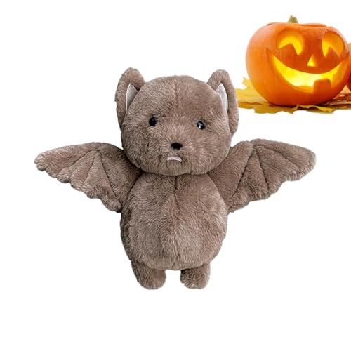 JINGAN Fledermaus Stofftier, Fledermaus Plüschtier - Fledermäuse Plüschpuppe,Plüsch-Fledermausspielzeug, weicher, umarmender Plüsch, niedliche, lebendige Fledermaus für Kinder, Halloween, Weihnachten von JINGAN