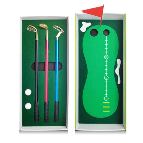 JINGAN Minigolf-Stiftspiel,Golfschläger-Stifte,Kleines Desktop-Golf-Putting-Green-Spiel mit Minibällen - Desktop-Golfballspiel, Belohnungen, Abschlussfeiern, Jubiläen von JINGAN