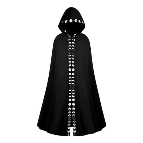 JINGAN Overcoat Cloak – Hexenumhang für Erwachsene, atmungsaktiv, lang, Halloween, Erwachsenen-Kapuzenumhang für Maskeraden, Rollenspiele von JINGAN