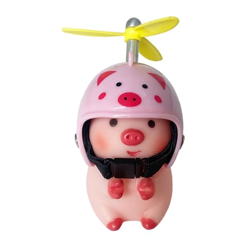 Lenkerornament,Lenkerspielzeug | Niedliche Lenker-Tierpuppenfiguren mit Helmen - Niedliche Schweine-Ornamente, Motorrad-Lenker-Dekorationen von JINGAN