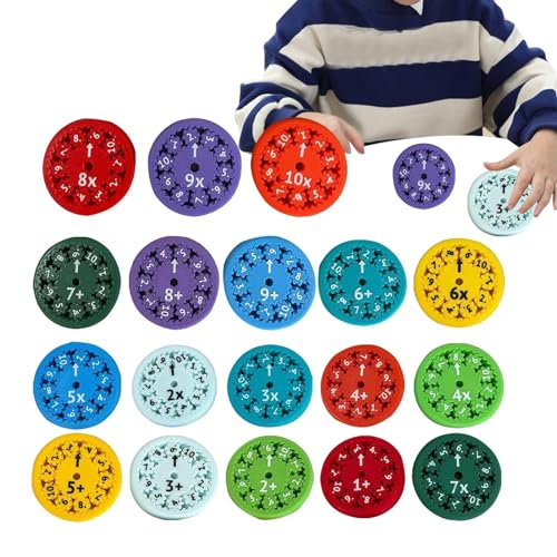 Math Fact Fidgets-Spinners | Mathe Fakten Fidgets-Spinner | 9 Hand Spinner Sensory Spinner | Math Facts Fidgets-Spinners for All The Stimmers | Division and Multiplication On Fidgets von JINGAN