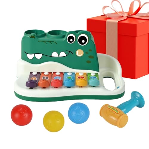 Musikspielzeug für Kinder,Hammerschlagspielzeug - Crocodile Design Vorschul-Lernpercussion | Musikinstrumente für Kleinkinder, Musikspielzeug für Kleinkinder, frühpädagogisches Xylophon-Spielzeug, unt von JINGAN