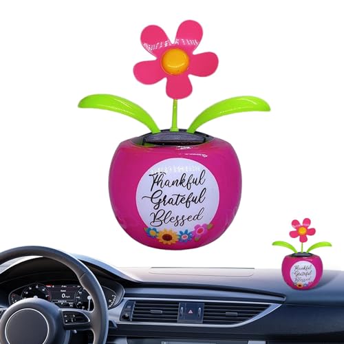 Solarbetriebenes Auto-Ornament – Auto Shaking Ornament | Auto Dancing Ornament Shaking Flower Solar Ornament für Auto-Enthusiasten von JINGAN