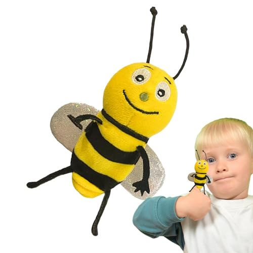 Stofftierpuppen für Kinder,Tierpuppen, Geschichtenerzählende Bienenpuppen, Niedliche Raupenhandpuppen, Plüsch-Marienkäferpuppen, ausgestopfte Fingerpuppen für Mädchen im Alter von 1–3 Jahren von JINGAN