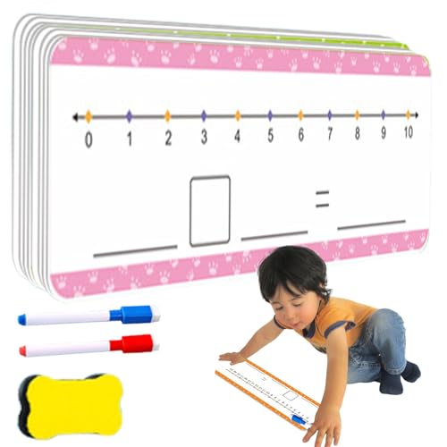 Trocken abwischbare Zahlenkarten, löschbare Zahlentafel | 0–20 doppelseitiges beschreibbares und löschbares Additions-Subtraktionsspiel - Klassenzimmer- und Haushaltsbedarf, Mathespielzeug, Lernaktivi von JINGAN