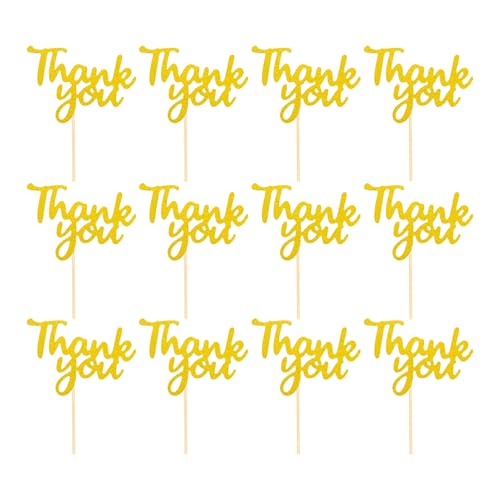 JINGLING Dankeschön Kuchen Topper, Dankes Cake Deko, 12 Stück Partyzubehör Set Für Dankesfeiern Thanksgiving Feste Versammlungen Feiern JINGLING Dankeschön Kuchen Topper, Dankes Cake Deko, 12 Stück Partyzubehör Set Für Dankesfeiern Thanksgiving Feste Versammlungen Feiern von JINGLING