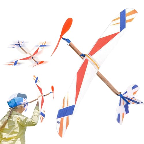 JINGLING Flugzeug Mit Gummiantrieb | Gleiter Für Drinnen Und Draußen Spielzeug | Gummimotor Flugzeug für Outdoor Camping Garten, Kindergeburtstag Mitgebsel JINGLING Flugzeug Mit Gummiantrieb | Gleiter Für Drinnen Und Draußen Spielzeug | Gummimotor Flugzeug für Outdoor Camping Garten, Kindergeburtstag Mitgebsel von JINGLING