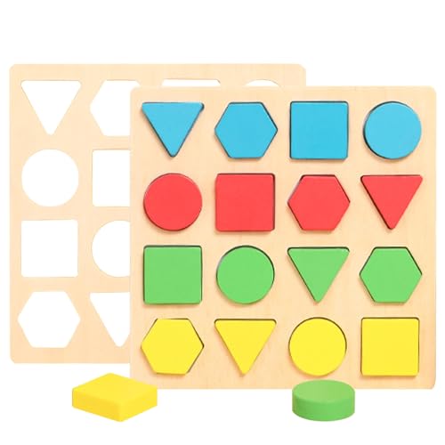 JINGLING Geometrisches Form Matching Spiel, 2 Spieler Brettspiel zum schnellen Paaren von Formen, Spielzeug, interaktives Eltern-Kind Spiel für 2-6 jährige Jungen Mädchen von JINGLING