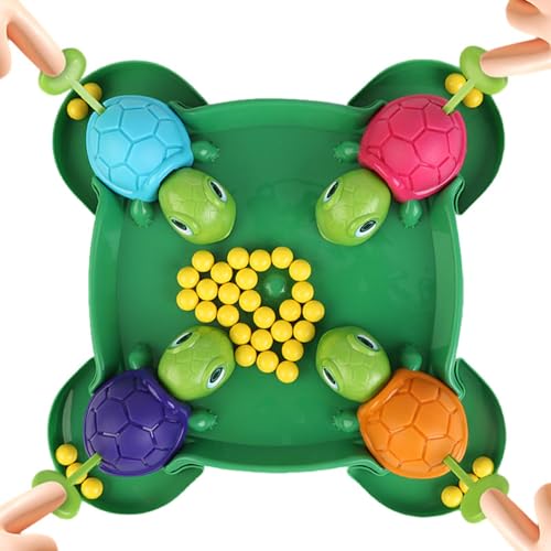 JINGLING Hungry Turtle-Spiel, Schildkröten-Brettspiel,Kinder-Brettspiele-Spielzeug - Interaktives Eltern-Kind-Lernspielzeug, Schildkrötenfressbrettspiel, Hungrige Schildkrötenbrettspiel für 2 bis 4 von JINGLING