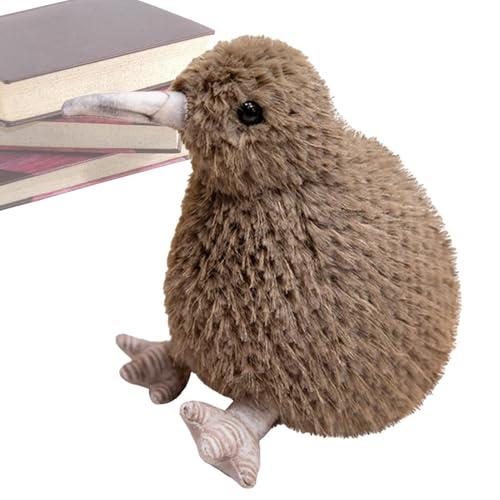 JINGLING Kiwi-Vogel-Kuscheltier,Kiwi-Vogel-Puppe | Tier Kiwi Vogel Stoffpuppe,Realistisches weiches Vogelspielzeug, süße pelzige Kiwi-Plüschpuppe für Kinder, Mädchen von JINGLING