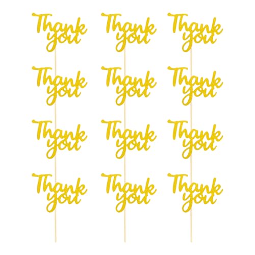 JINGLING Topper für Kuchen, Dankeschön, 12-teiliges Set für Feierlichkeiten, Thanksgiving, Feste, Partys, Wertschätzung Freunde JINGLING Topper für Kuchen, Dankeschön, 12-teiliges Set für Feierlichkeiten, Thanksgiving, Feste, Partys, Wertschätzung Freunde von JINGLING