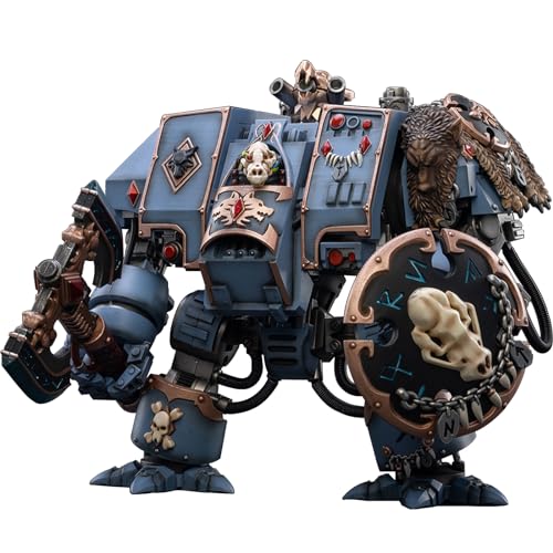 JOYTOY JT2764 40K 1/18 Action Figur Spielzeug, Space Marines Space Wolves Venerable Dreadnought Brother Hvor, 4-Zoll Geschenk für Action Figure Enthusiasten und Sammler von JINQEE