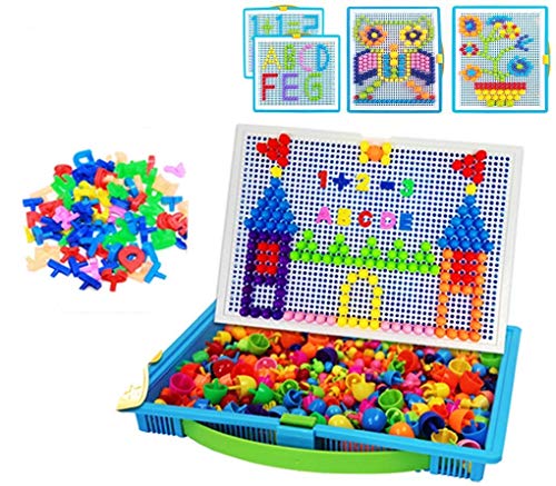 685 Stücke Puzzle Spielzeug Kreative DIY Pilz Nägel Pädagogisches Spielzeug Bausteinziegelsteine Kombination Zauber Spielzeug Geburtstag für Kinder Alter von JINTN