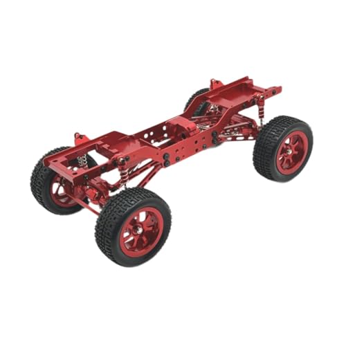 JISADER 1/12 4WD Rahmenbausatz, RC-Autorahmen Aluminiumrahmen-Chassisbausatz für MN168 RC-Auto, Rot von JISADER