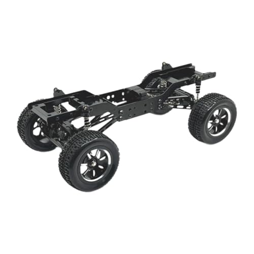 JISADER 1/12 4WD Rahmenbausatz, RC-Autorahmen Aluminiumrahmen-Chassisbausatz für MN168 RC-Auto, Schwarz von JISADER