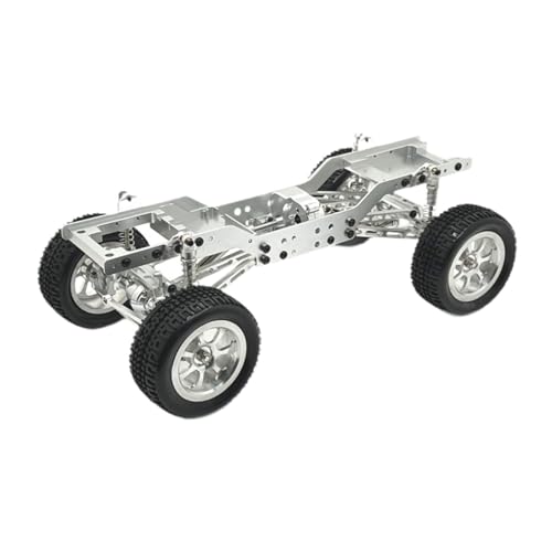 JISADER 1/12 4WD Rahmenbausatz, RC-Autorahmen Aluminiumrahmen-Chassisbausatz für MN168 RC-Auto, Silber von JISADER