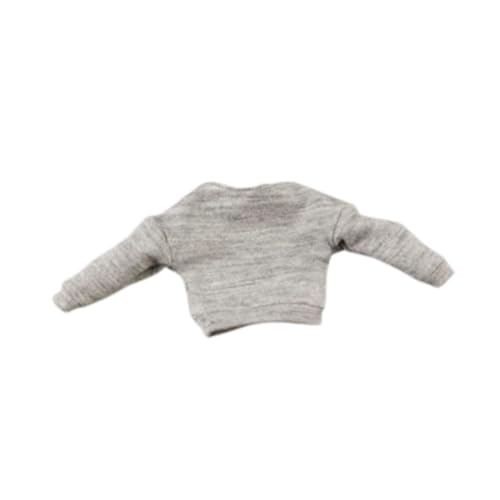 JISADER 1/12 Puppenpullover Kostüme für Mädchen Miniatur Puppenkleidung für 6 Zoll Figur, Grau von JISADER