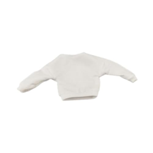 JISADER 1/12 Puppenpullover Kostüme für Mädchen Miniatur Puppenkleidung für 6 Zoll Figur, Weiß von JISADER