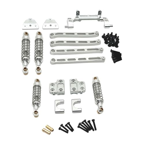 JISADER 1/12 RC Auto Ersatzteile Kit Lenkung Spurstangenkopf Halterung Vorne Hinten Stoßdämpfer für RC Fahrzeuge, Argent JISADER 1/12 RC Auto Ersatzteile Kit Lenkung Spurstangenkopf Halterung Vorne Hinten Stoßdämpfer für RC Fahrzeuge, Argent von JISADER