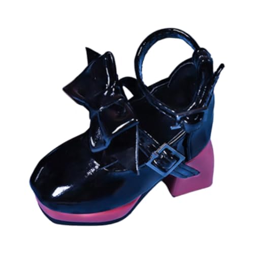 JISADER 1/4 Skala High Heel Schuhe Sandalen Modell Puppe Figur Schuhe Weibliche Modell Schuhe für Mädchen Puppe, schwarzer Bogen von JISADER