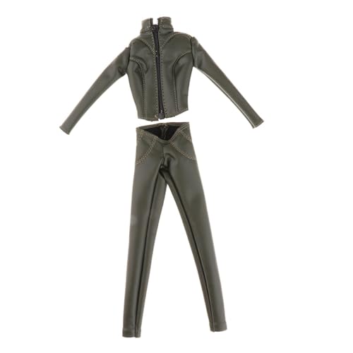 JISADER 1/6 Action-Figuren im Maßstab 1:6, Jacke, Hose, Anzug, Puppen-Outfits, weibliche Figur, Kleidung für 12-Zoll-weibliche Puppen, dunkelgrün von JISADER