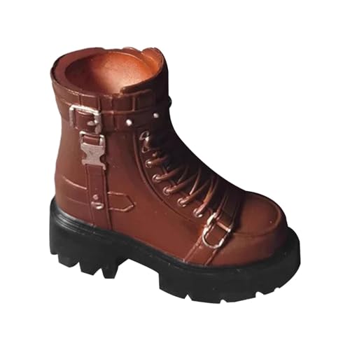 JISADER 1/6 Actionstiefel mit Dicker Ferse, Braun von JISADER