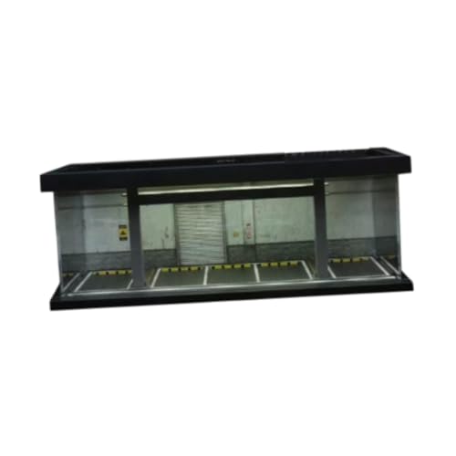 JISADER 1/64 Modellauto Vitrine für Sammler, Parkplatz Diorama mit LED, Style D von JISADER