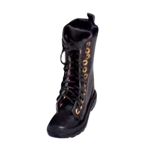 JISADER 1:6 BJD Puppe Casual Boot Schnürstiefel Weibliche Puppe Cowgirl Boot für 12'' Action Figur Körper, Schwarz von JISADER