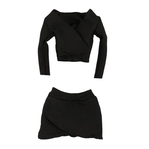 JISADER 1:6 Damen Crop Tops Langarm Tailliertes Top Kostüm Mini Doll Casual Top Actionfigur Kleidung für 12 Zoll Actionfigur, Schwarz JISADER 1:6 Damen Crop Tops Langarm Tailliertes Top Kostüm Mini Doll Casual Top Actionfigur Kleidung für 12 Zoll Actionfigur, Schwarz von JISADER