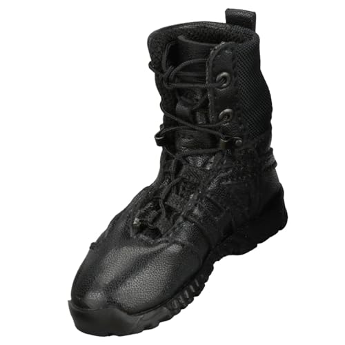 JISADER 1:6 Schuhe Männer Figuren Stiefel DIY Puppe Kleid up 5cm Stiefel Handgemachte Spielzeug für 12 "Action-Figuren (Schwarz) ACCS von JISADER