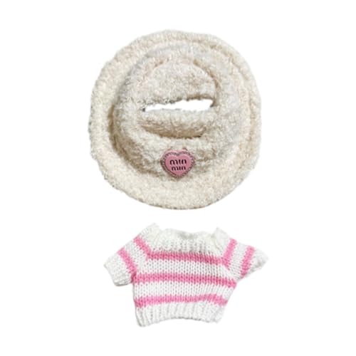 JISADER 2 Stücke Puppenkleidung mit Gestreiftem Pullover Und Mütze Als Puppenoutfit Zubehör EIN Kostüm Aus Stoffmaterial für Kinder Und Puppensammler, Weiß JISADER 2 Stücke Puppenkleidung mit Gestreiftem Pullover Und Mütze Als Puppenoutfit Zubehör EIN Kostüm Aus Stoffmaterial für Kinder Und Puppensammler, Weiß von JISADER