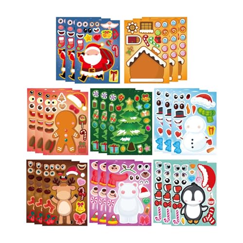 JISADER 24 Bögen Weihnachtsaufkleber für Kindergeschenke. Machen Sie Ihre Eigenen JISADER 24 Bögen Weihnachtsaufkleber für Kindergeschenke. Machen Sie Ihre Eigenen von JISADER