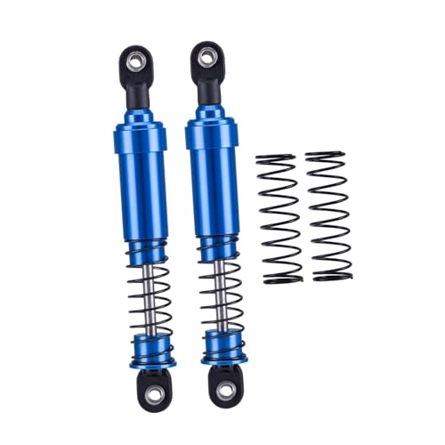 JISADER 2Pcs 1/10 RC Auto Stoßdämpfer Metall Frühling Ersatzteile RC Dämpfer für RC Hobby Auto Fahrzeuge, Blau von JISADER