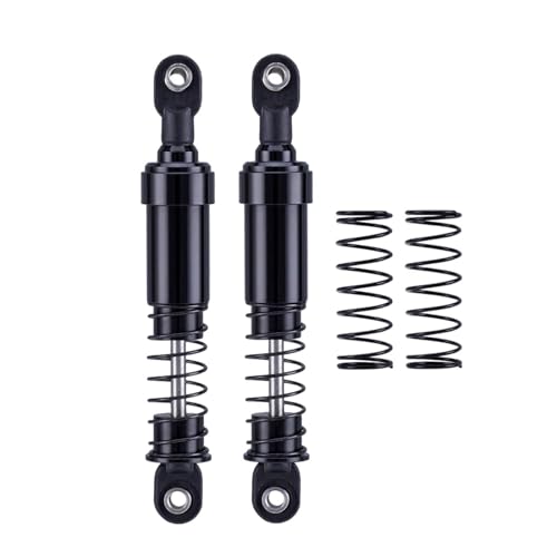 JISADER 2Pcs 1/10 RC Auto Stoßdämpfer Metall Frühling Ersatzteile RC Dämpfer für RC Hobby Auto Fahrzeuge, Schwarz von JISADER