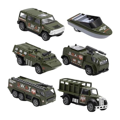 JISADER 6 Stück Fahrzeuge Aus Legierung Zum Zurückziehen Und Bewegen, 2,7–3,2 Zoll, Sturzsicher, Einige Bewegliche Gelenke, Leicht, Grün, Power, Style A JISADER 6 Stück Fahrzeuge Aus Legierung Zum Zurückziehen Und Bewegen, 2,7–3,2 Zoll, Sturzsicher, Einige Bewegliche Gelenke, Leicht, Grün, Power, Style A von JISADER