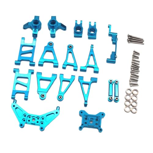 JISADER Aluminium-Zubehör-Set, Combo, professionelle, hochfeste Ersatz-Upgrades für 1:14 14301 14302 14303 RC-Auto-Zubehör, Blau von JISADER