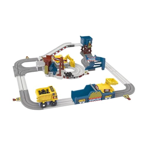 JISADER Engineering Eisenbahnwagen Flexible Track Spielset Stem Engineering Rennstrecke Spielzeug für Kinder von JISADER