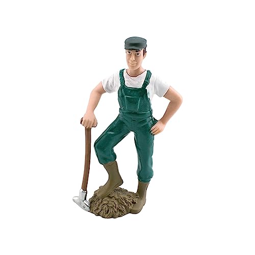 JISADER Farmer People Figuren Farm Keeper Figuren Farmer Puppen als Belohnungsgeschenk für Kinder, Mann Bauer von JISADER